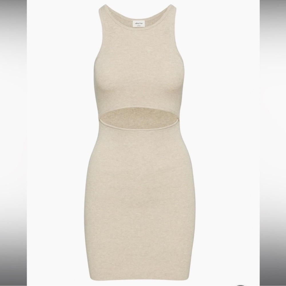 Cream bodycon dress